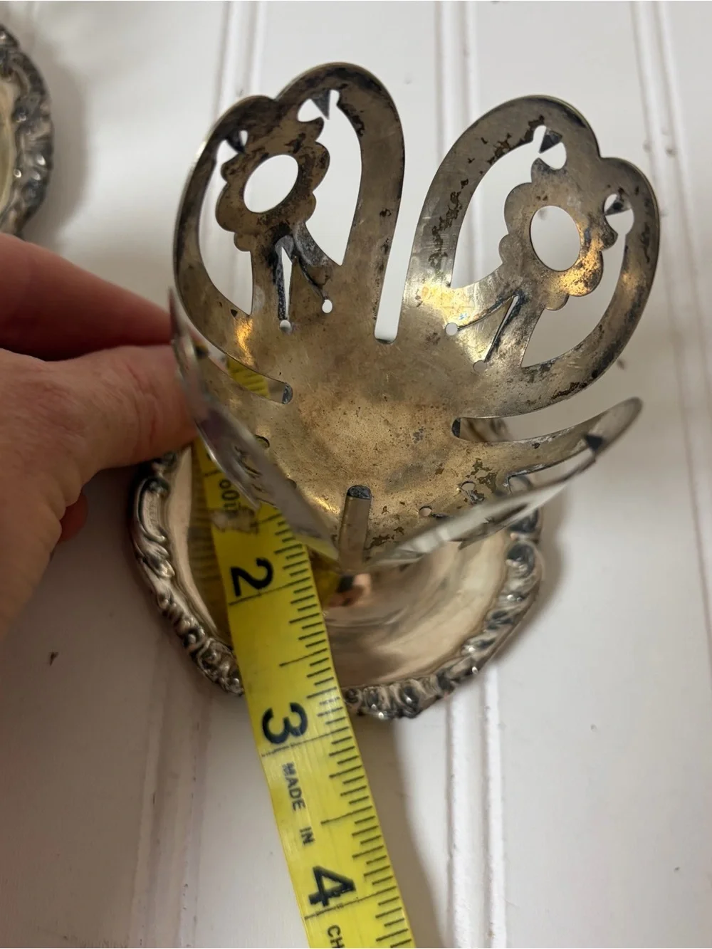 Vintage Silver Plated Ornate Candlestick Holders | Set of 2